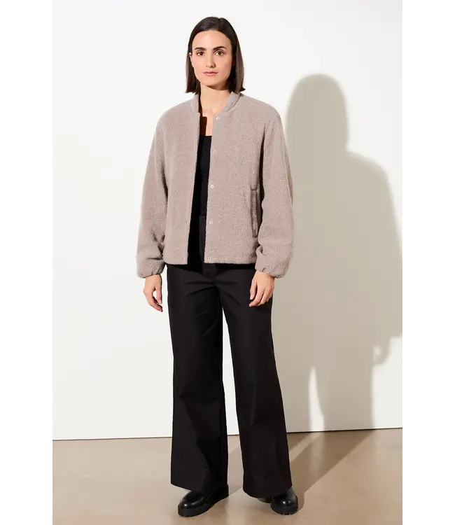 LangerChen •• Blousonjasje Tofino | Taupe in natuurlijke teddylook