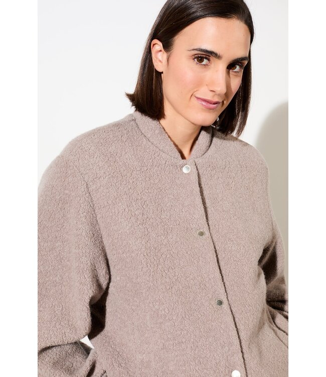 LangerChen •• Blousonjasje Tofino | Taupe in natuurlijke teddylook