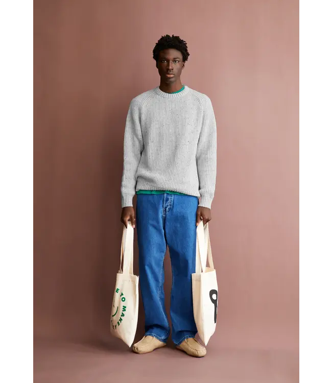 ARMEDANGELS •• KIAANO TWEED | Oatmilk-Black Tweed