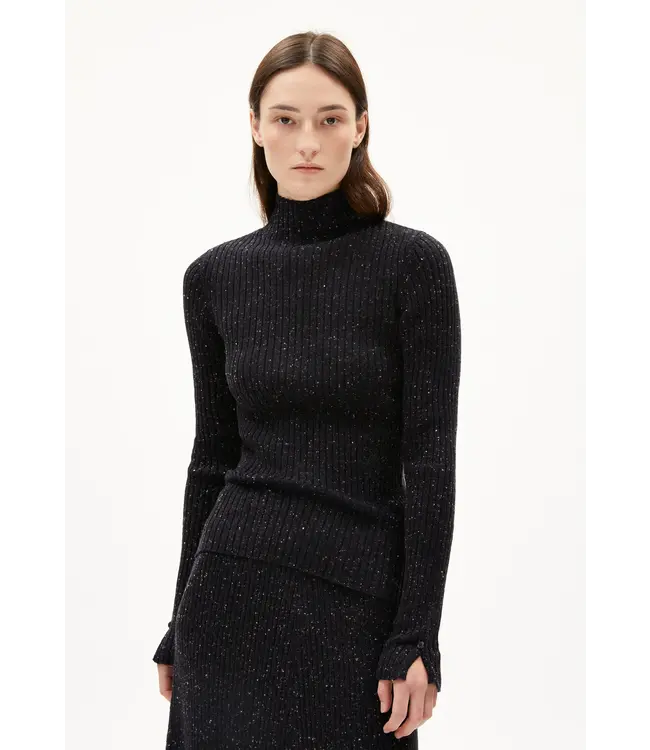 ARMEDANGELS •• ALAANIA TWEED | Black-Oatmilk