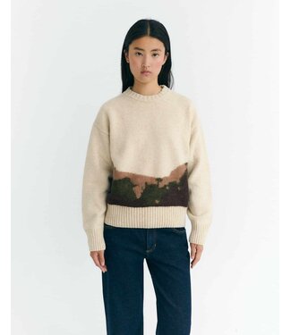 THINKING MU •• Sweater Knitted Petra | Ecru