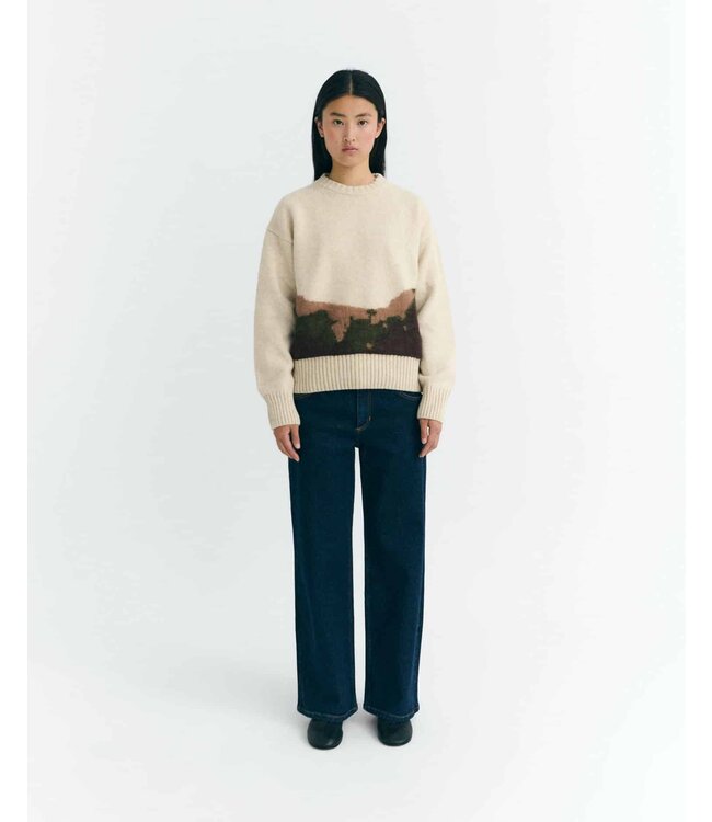 THINKING MU •• Sweater Knitted Petra | Ecru