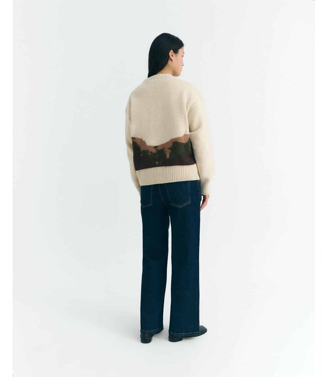 THINKING MU •• Sweater Knitted Petra | Ecru