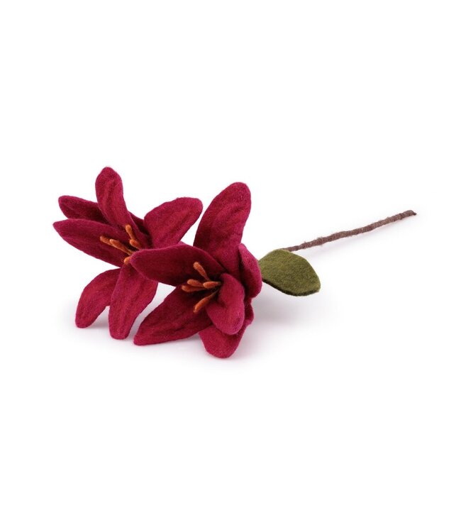 SJAAL MET VERHAAL  •• Lelie van vilt