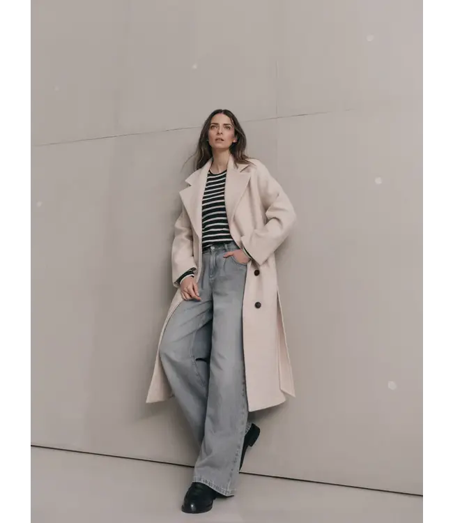 LANIUS •• Marlene Jeans met plooien | Light Grey Denim