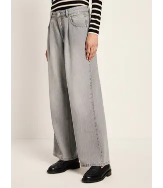 LANIUS •• Marlene Jeans met plooien | Light Grey Denim