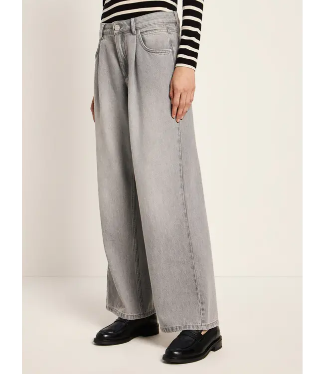 LANIUS •• Marlene Jeans met plooien | Light Grey Denim