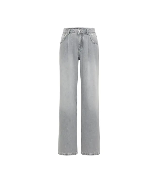 LANIUS •• Marlene Jeans met plooien | Light Grey Denim