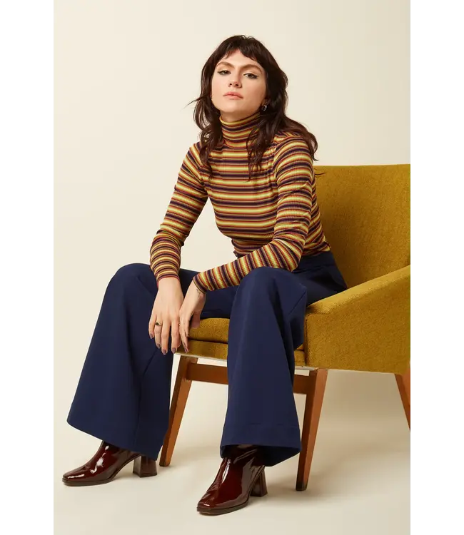 KING LOUIE •• Rollneck Top Eira Stripe | Multi Color