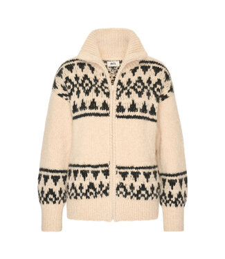 INTI Knitwear •• Vest Alva | Marfil con Negro