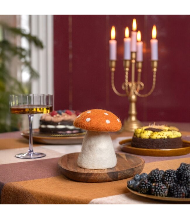 SJAAL MET VERHAAL  •• Decoratie Paddenstoel Indian Summer | Assorti