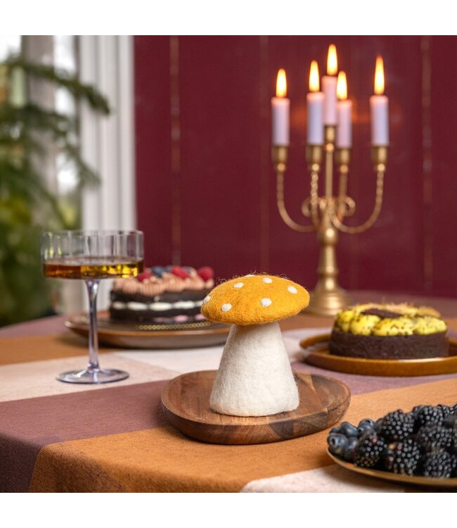 SJAAL MET VERHAAL  •• Decoratie Paddenstoel Indian Summer | Assorti