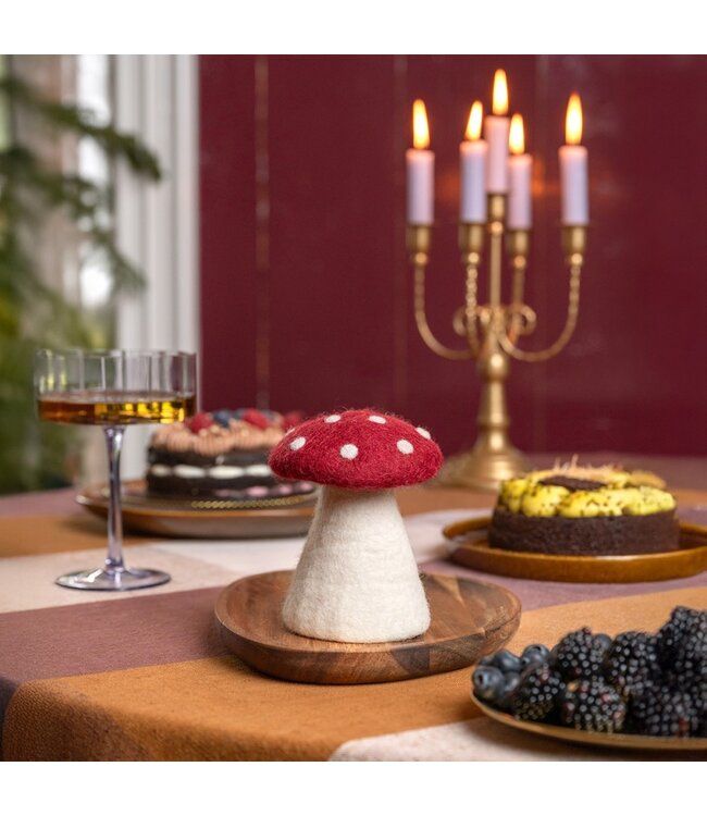 SJAAL MET VERHAAL  •• Decoratie Paddenstoel Indian Summer | Assorti