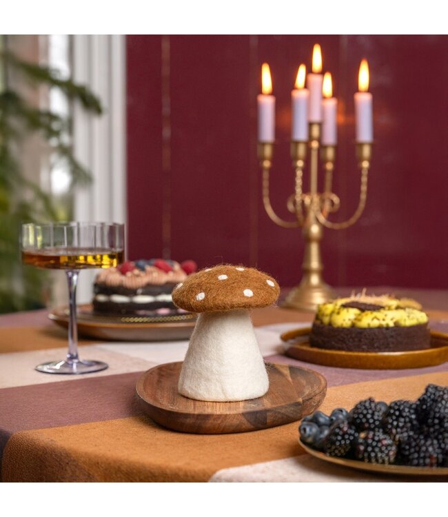 SJAAL MET VERHAAL  •• Decoratie Paddenstoel Indian Summer | Assorti