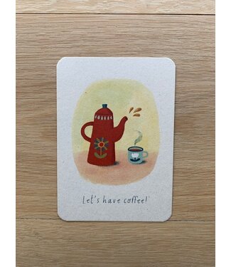 Illu-ster •• Ansichtkaart | Let's have coffee!