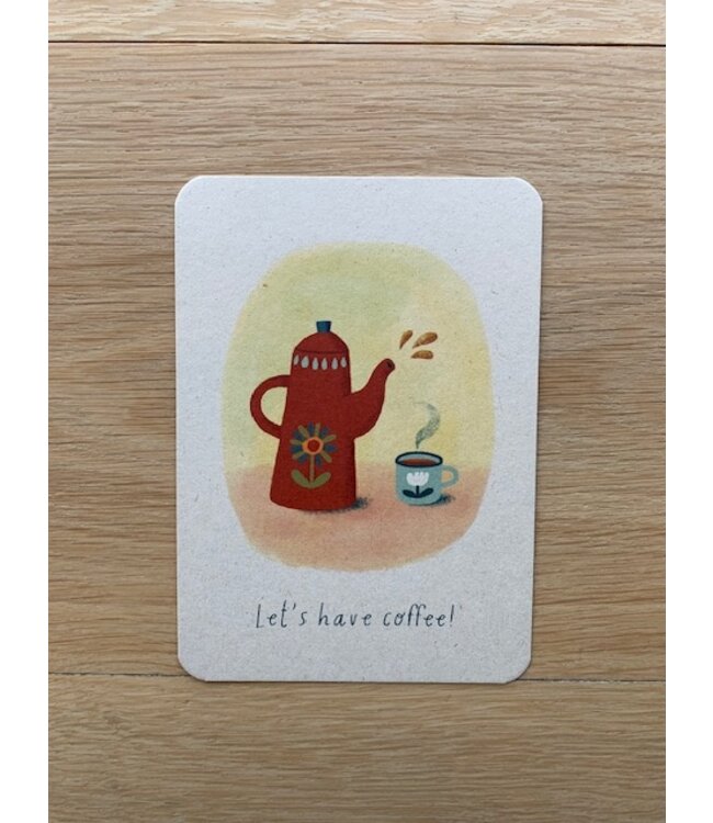 Illu-ster •• Ansichtkaart |  Let's have coffee!