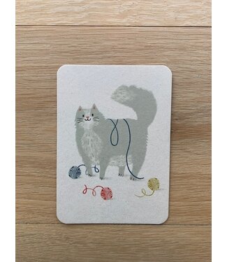 Illu-ster •• Ansichtkaart | Fluffy cat