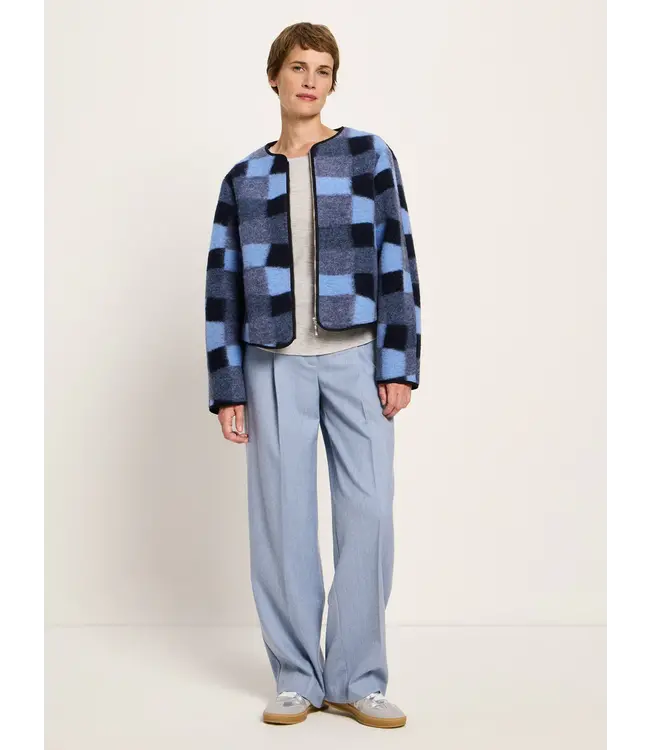 LANIUS •• Wollen jasje Karo | wol-katoen-mix