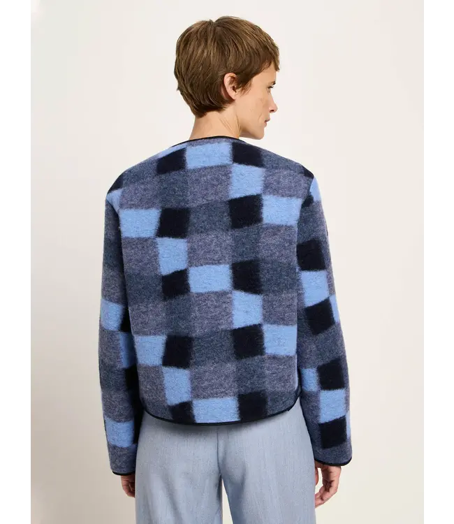 LANIUS •• Wollen jasje Karo | wol-katoen-mix
