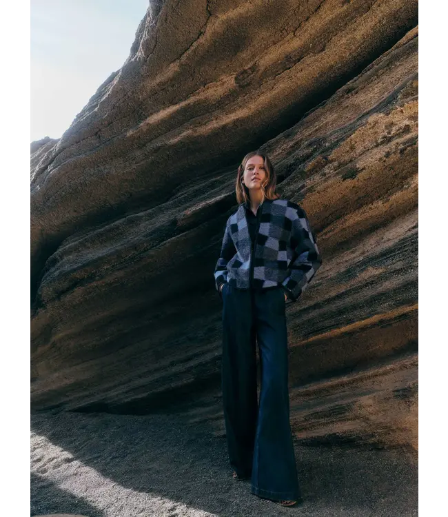 LANIUS •• Wollen jasje Karo | wol-katoen-mix