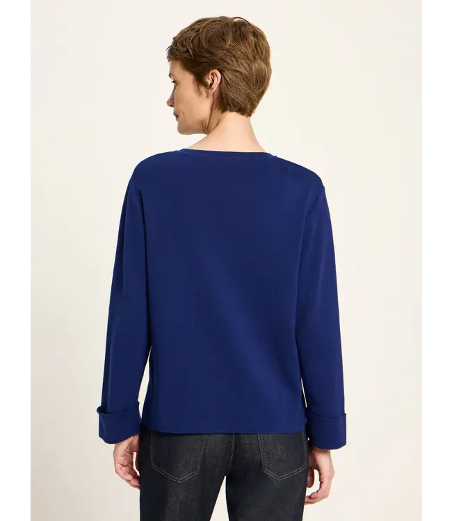 LANIUS •• Pullover in Punto Milano | purple blue