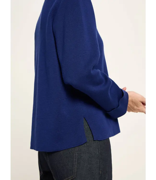 LANIUS •• Pullover in Punto Milano | purple blue
