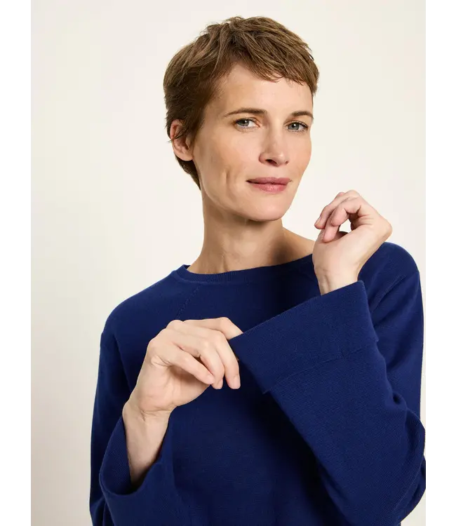 LANIUS •• Pullover in Punto Milano | purple blue