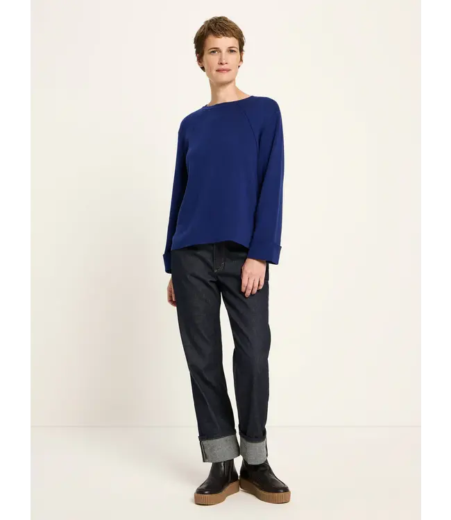 LANIUS •• Pullover in Punto Milano | purple blue