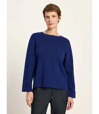 LANIUS •• Pullover in Punto Milano | purple blue