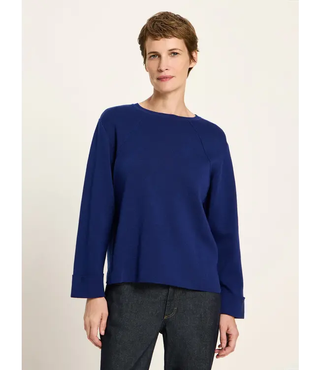 LANIUS •• Pullover in Punto Milano | purple blue
