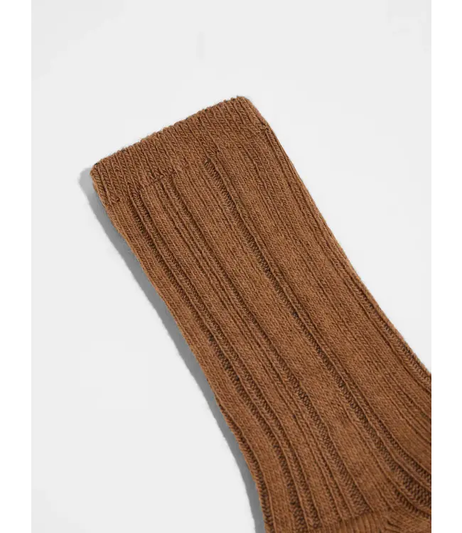 LANIUS •• Ribgebreide sokken | in grey melange,  bruin of forest melange