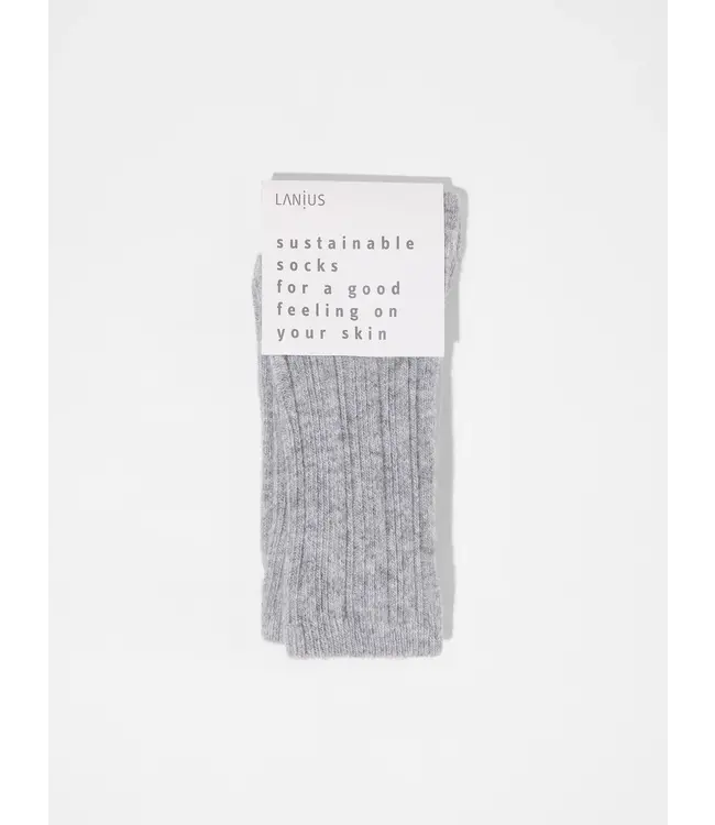 LANIUS •• Ribgebreide sokken | in grey melange,  bruin of forest melange