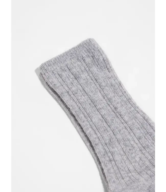 LANIUS •• Ribgebreide sokken | in grey melange,  bruin of forest melange