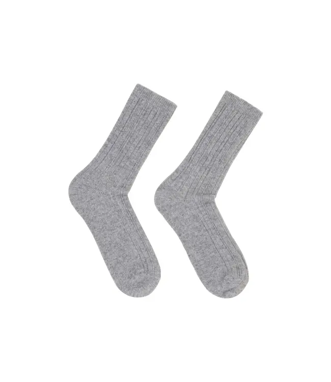 LANIUS •• Ribgebreide sokken | in grey melange,  bruin of forest melange