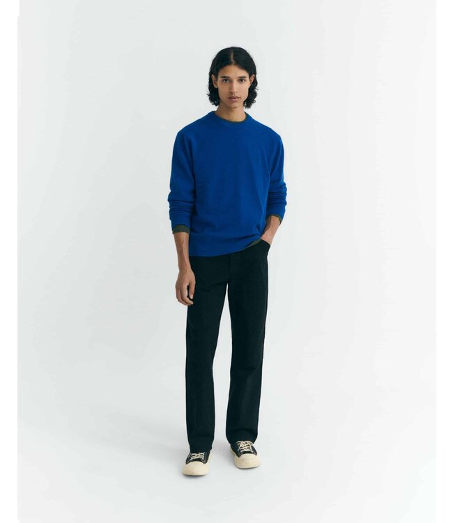 THINKING MU •• Lucien Knitted Sweater | Indigo