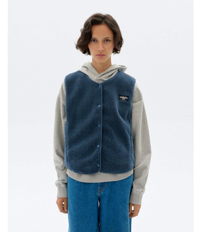 THINKING MU •• Jay Vest | Fuzz | teddy bodywarmer gemaakt van gerecycled polyester