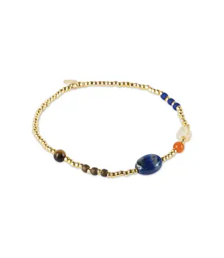 A BEAUTIFUL STORY •• Amuse Lapis Lazuli Armband Gold Colored