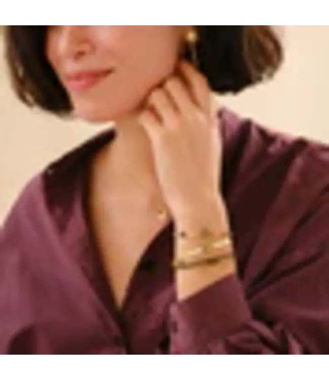 A BEAUTIFUL STORY •• Reflection Labradoriet Armband Gold Colored