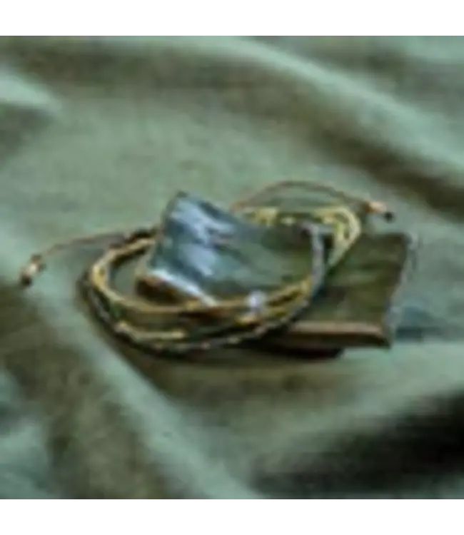 A BEAUTIFUL STORY •• Reflection Labradoriet Armband Gold Colored