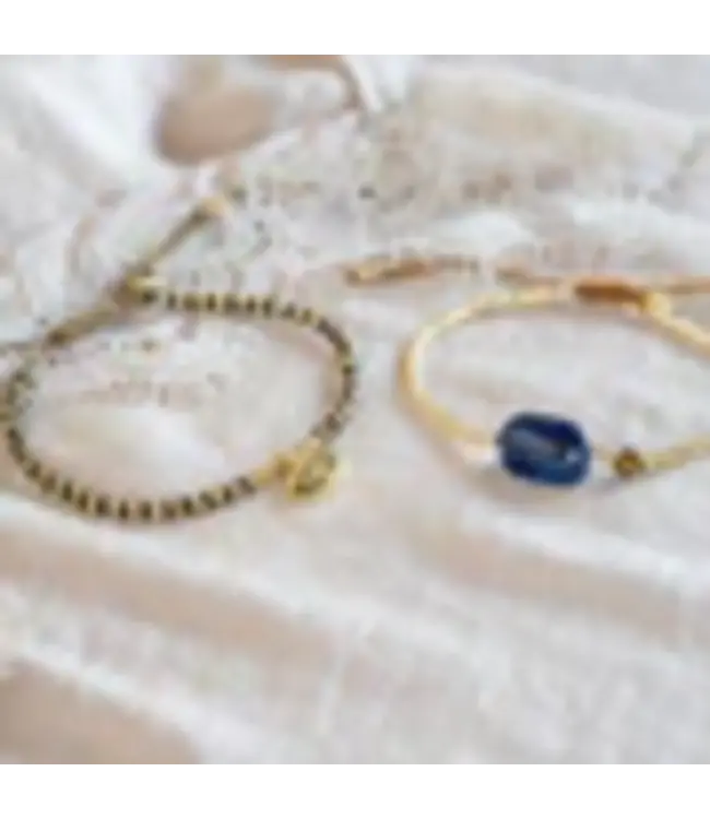 A BEAUTIFUL STORY •• Surprise Lapis Lazuli Armband Gold Colored