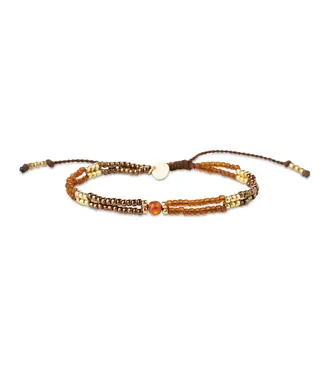 A BEAUTIFUL STORY •• Compassionate Carneool Armband Gold Colored