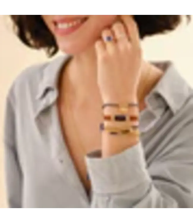 A BEAUTIFUL STORY •• Hoping Lapis Lazuli Armband Gold Colored