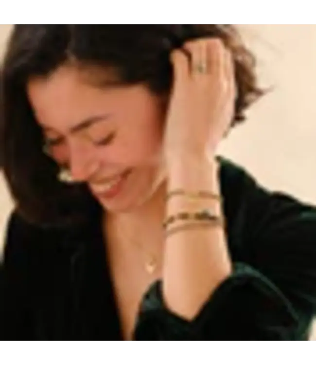 A BEAUTIFUL STORY •• Hoping Labradoriet Armband Gold Colored