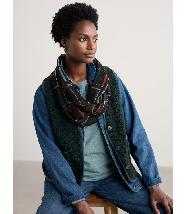 SEASALT CORNWALL •• Pretty Circle Scarf | Rock Check Onyx