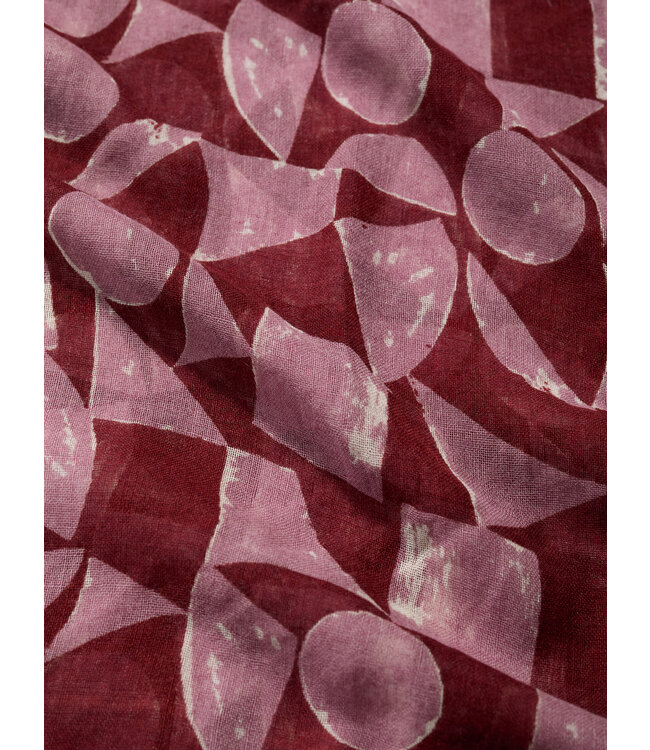 SEASALT CORNWALL •• Pretty Circle Scarf | Geo Tumble Burgundy