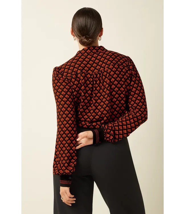 KING LOUIE •• Maisie Blouse Moire | Black