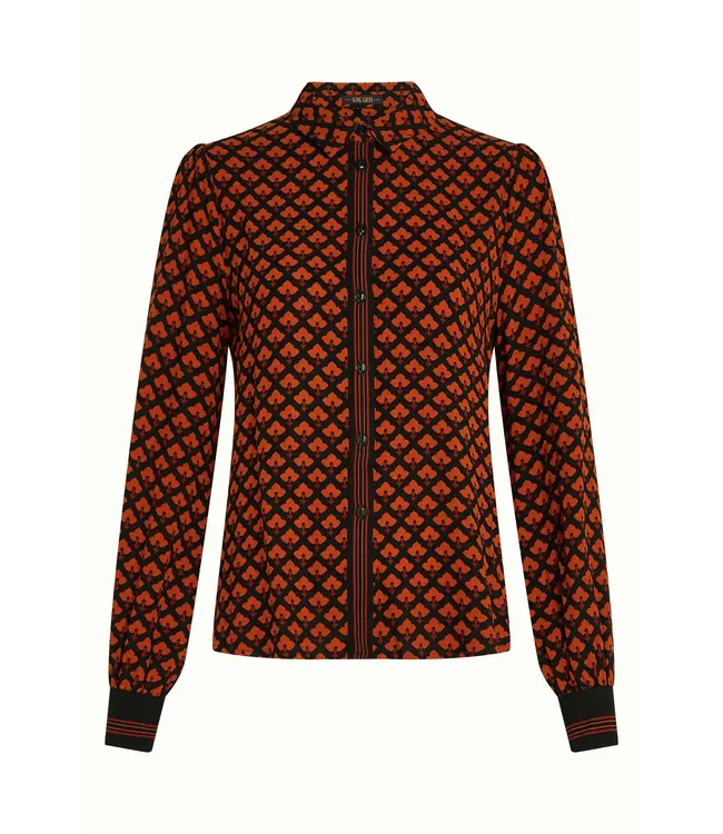 KING LOUIE •• Maisie Blouse Moire | Black