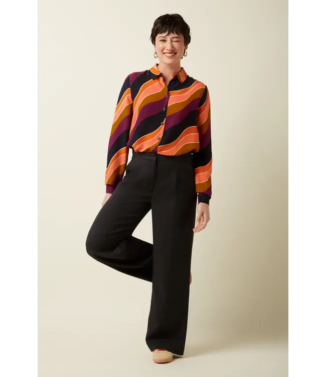 KING LOUIE •• Maisie Blouse Razzle | Beaujolais Red