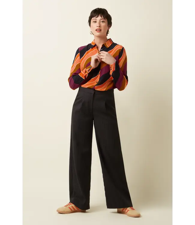 KING LOUIE •• Maisie Blouse Razzle | Beaujolais Red