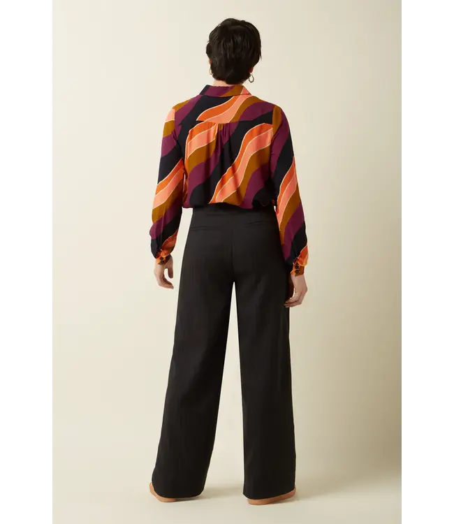 KING LOUIE •• Maisie Blouse Razzle | Beaujolais Red